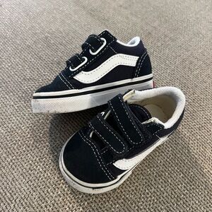 Vans Black and White Kids Shoes